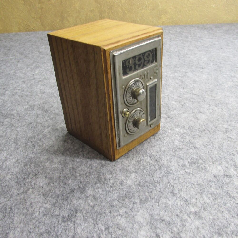 Post Office Box Door Bank-Circa 1886-Nickel Plated-Size 1